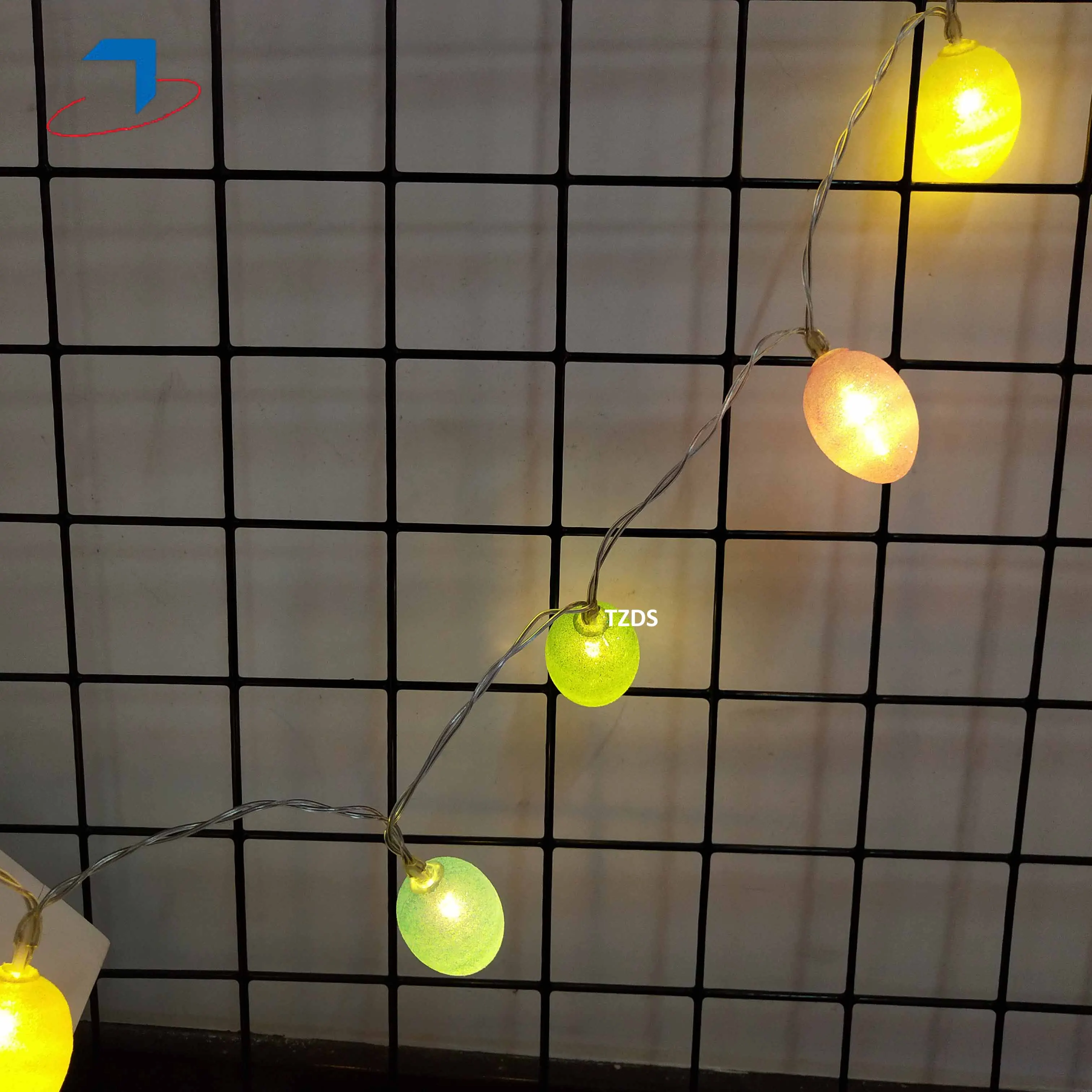 Пасхальное украшение LED теплый белый милый красочный яичная нить свет для