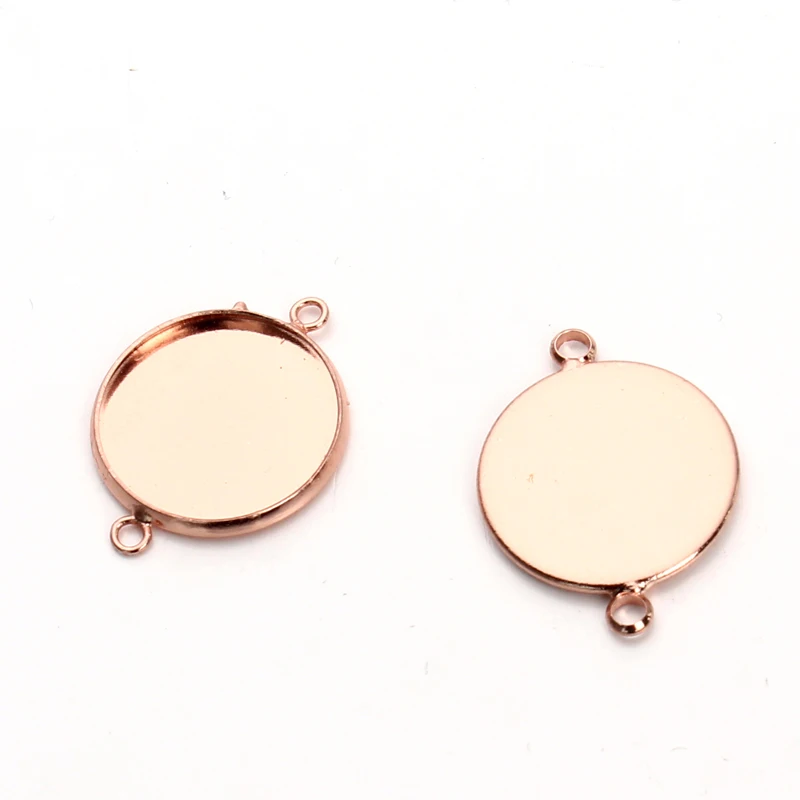 10 шт./лот медный браслет розового золота коннекторы для женщин кулоны основа