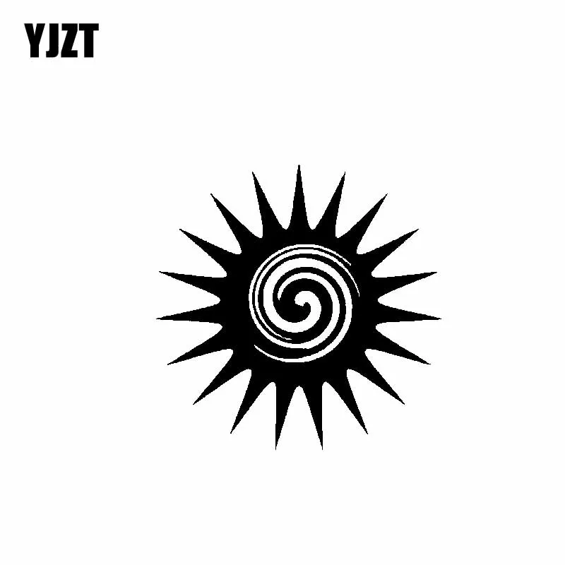 

YJZT 14,4 см * 14,4 см простая яркая Красивая солнце художественная Ослепительная виниловая наклейка на автомобиль черная/Серебряная Фотография