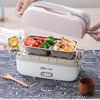 220v portable multifunction electric lunch box double layer steam rice cooker food heater stainless steel liner food container