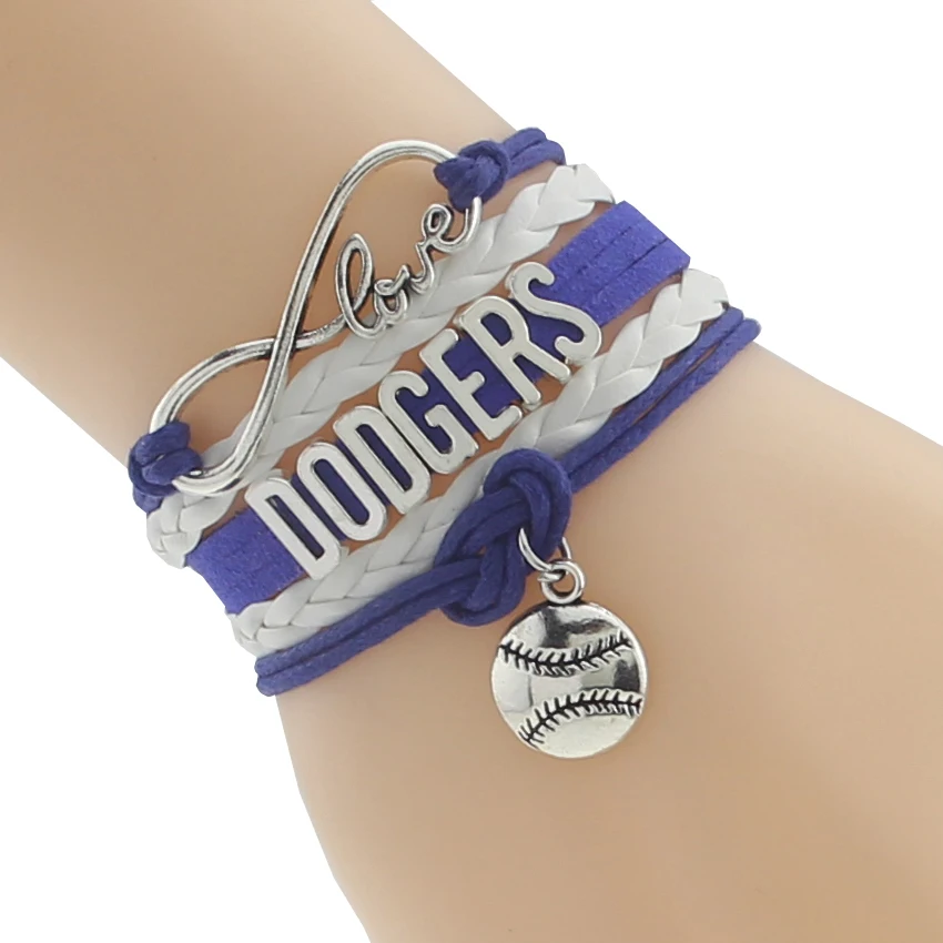 Браслет для спортивной команды Infinity Love DODGERS|team bracelet|friendship braceletsbracelet custom |