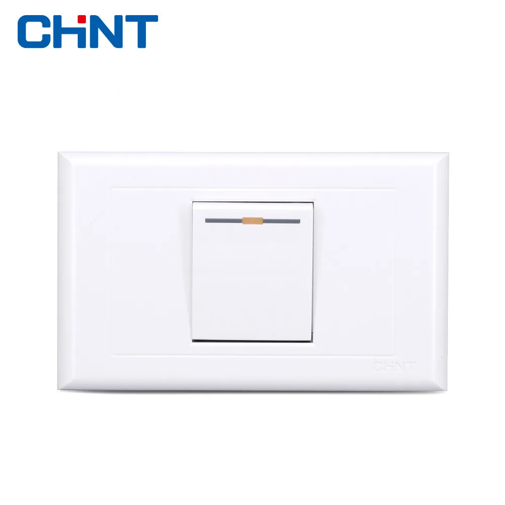 

CHINT Wall Switch 118 Type Switch Socket NEW5G A One Gang Two Way Switch Panel