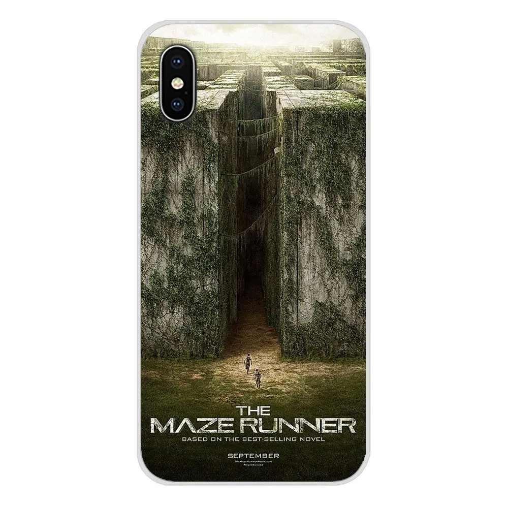Прозрачный чехол из ТПУ с принтом Лабиринт бегун для Apple iPhone X XR XS MAX 4 4S 5 5S 5C SE 6 6S 7 8