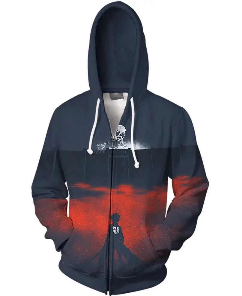 Anime Attack on Titan Jakcet Men Sweatshirts Characters Boys 3D Print Hoodies Giant Jackets Men/Women Casual Tops Coat | Мужская одежда
