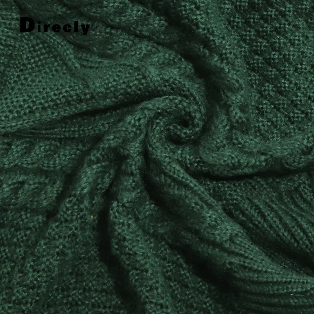 

Direcly2019 new ladies autumn loose high collar twist pullover sweater female winter jacket bat sleeve thick thick sweater women