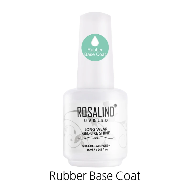 RUBBER BASE COAT ROSALIND художественный Гель-лак для ногтей Vernis полуперманентный УФ верхнее покрытие гибридные Лаки замочить от ногтей Гель-советы белый маникюрный набор - Цвет: RUBBER BASE COAT