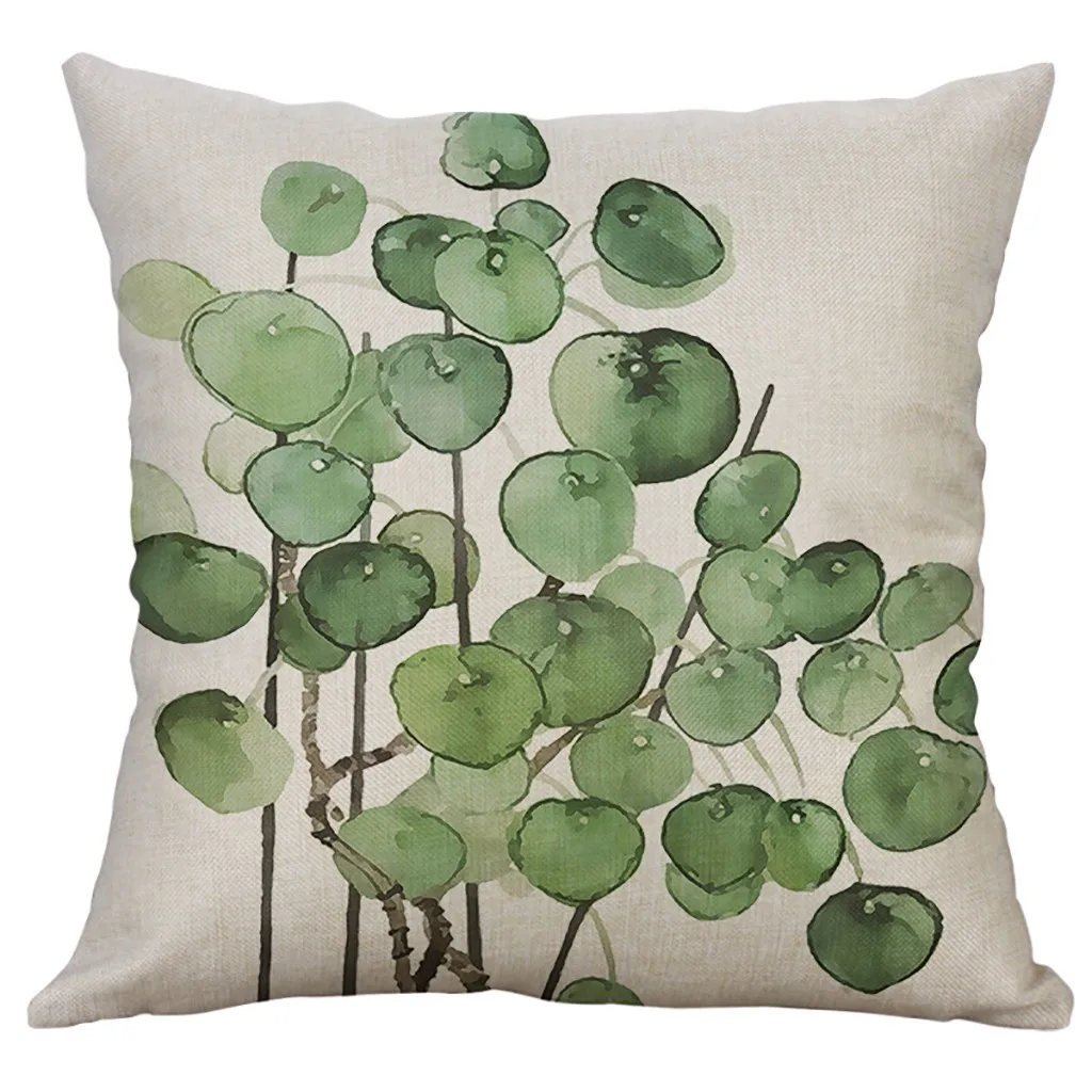 Cushion cover for sofa 40X40cm Simple Linen flower printed d90405 | Дом и сад