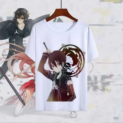 16 Обувь для вечеринки в Стиле косплей Sword Art Online футболка Юки Асуна футболки Для мужчин Для женщин топы с короткими рукавами SAO Kirito Kirigaya Kazuto забавные летние футболки - Цвет: 16