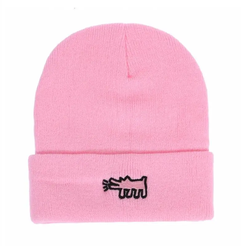 Пёс из мультфильма принт зима теплая шапка 2018 в стиле хип-хоп модные унисекс