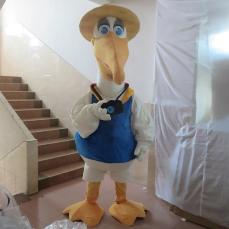 

Pelican Bird Mascot Costume Commercial Advertising Carnival Party Dress Outfit for Adult