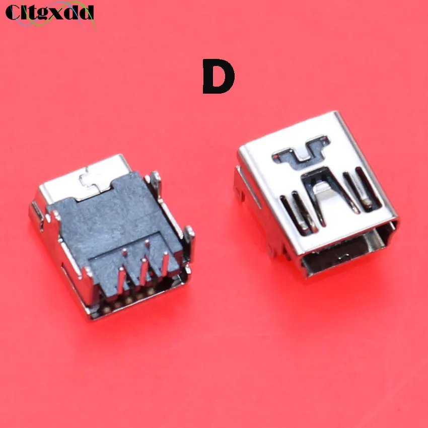 Cltgxddd 10 шт. женский мини usb Тип B 5pin 8pin 10 Pin SMT SMD Jack Разъем Запасные части для старого мобильного телефона MID MP3 MP4 - Цвет: 5pin