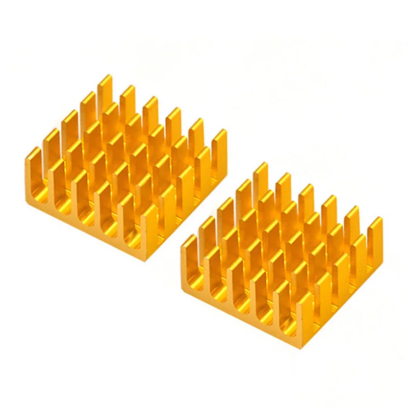 10 шт. алюминиевый радиатор YOUNUON Golden 22x22x10 мм охлаждающая плата для Raspberry Pi VGA RAM IC Chips
