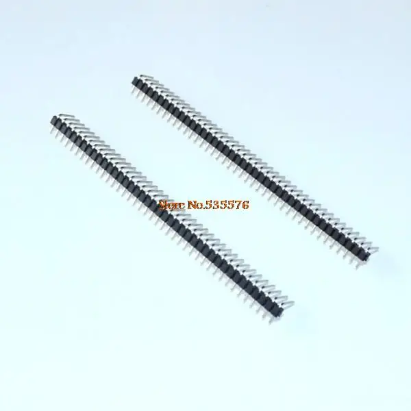 10 шт. 1x40 Pin 2 54 мм правый угол Однорядный штыревой разъем|Интегральные схемы| |