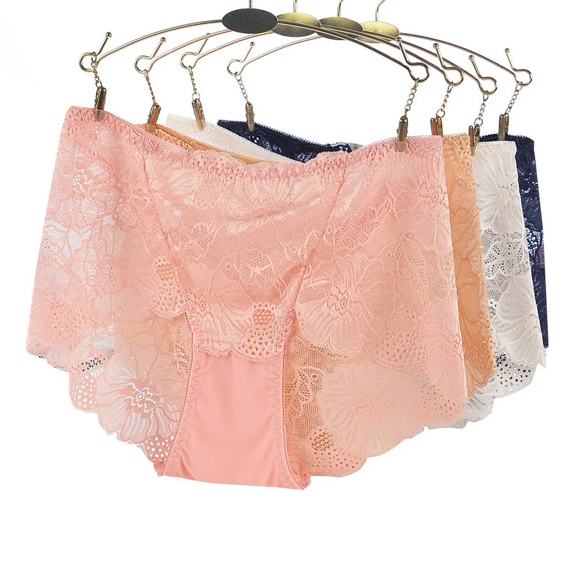 

Plus Size Hot Underwear Women Panties Briefs For Female Hipster Underpants Sexy Lingerie Lace Cotton String Big Size Intimates