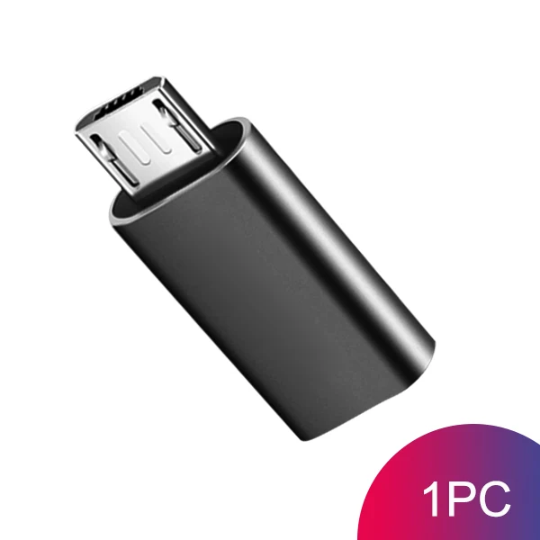 1PCS ACCEZZ Тип C Женский OTG Micro USB кабель адаптер конвертер для Android Micro для Xiaomi huawei samsung Быстрая зарядка шнур данных - Цвет: 1PCS