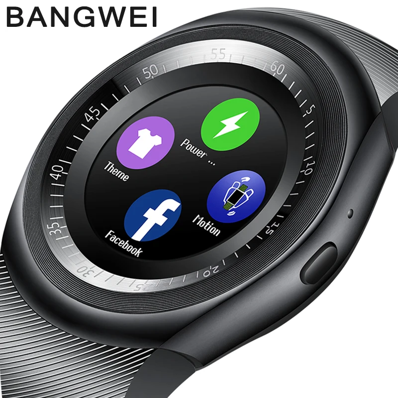 2018 BANGWEI новая пара Bluetooth Smart часы Для мужчин группа светодио дный Сенсорный экран
