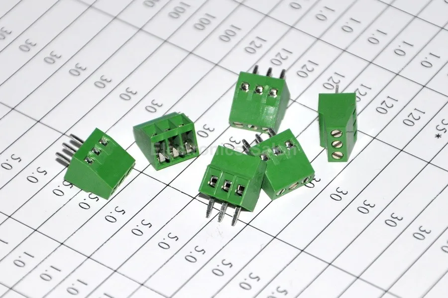 (200 шт./лот) универсальная Клеммная колодка PCB с 3 полюсами 2 54 мм/0 1 дюйма. |