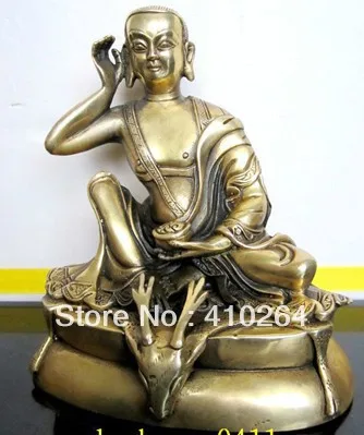

FREE SHIPPING [Nice Discount ] Free Shipping Tibetan bronze PRIORITY MILAREPA buddha statue