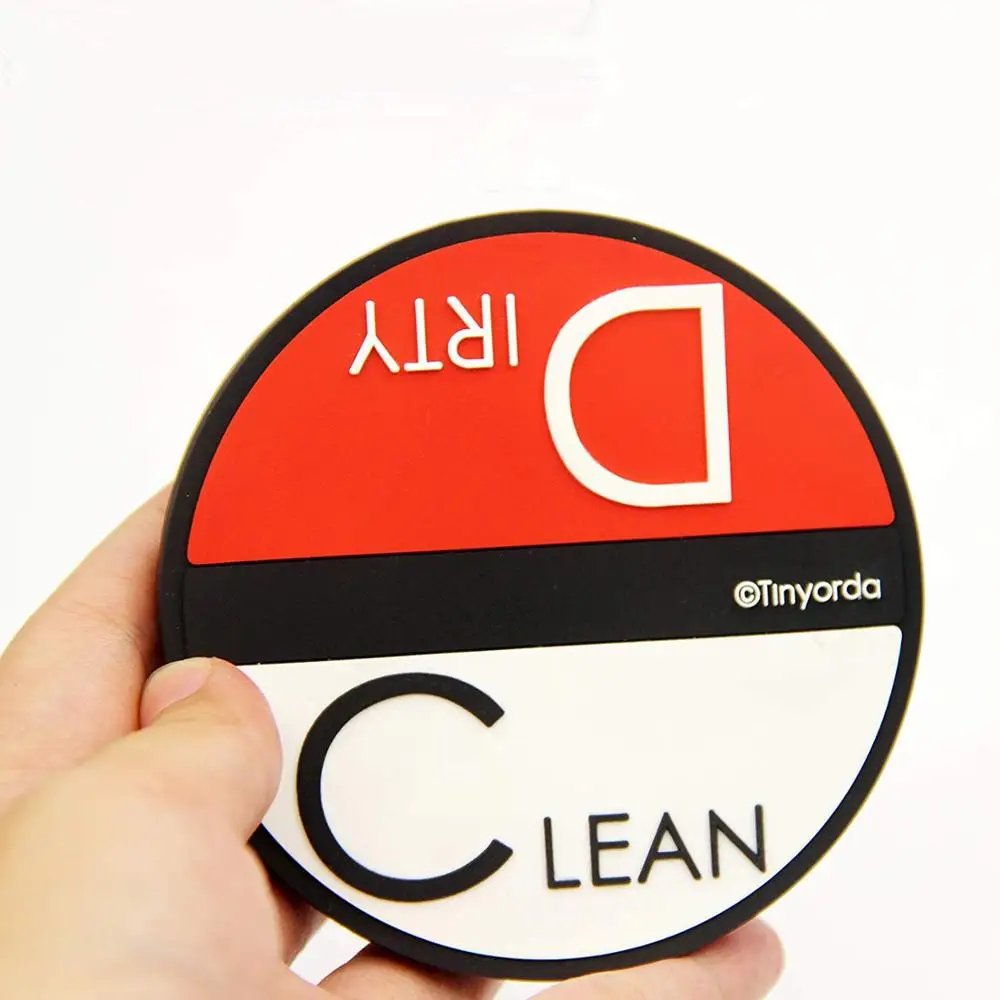 

200-500pcs/lot DHL Free ship Dishwasher Magnet Dishwasher Clean Dirty Magnet Sign,3.54 Inch,Rubber Coating Prevents Scratches