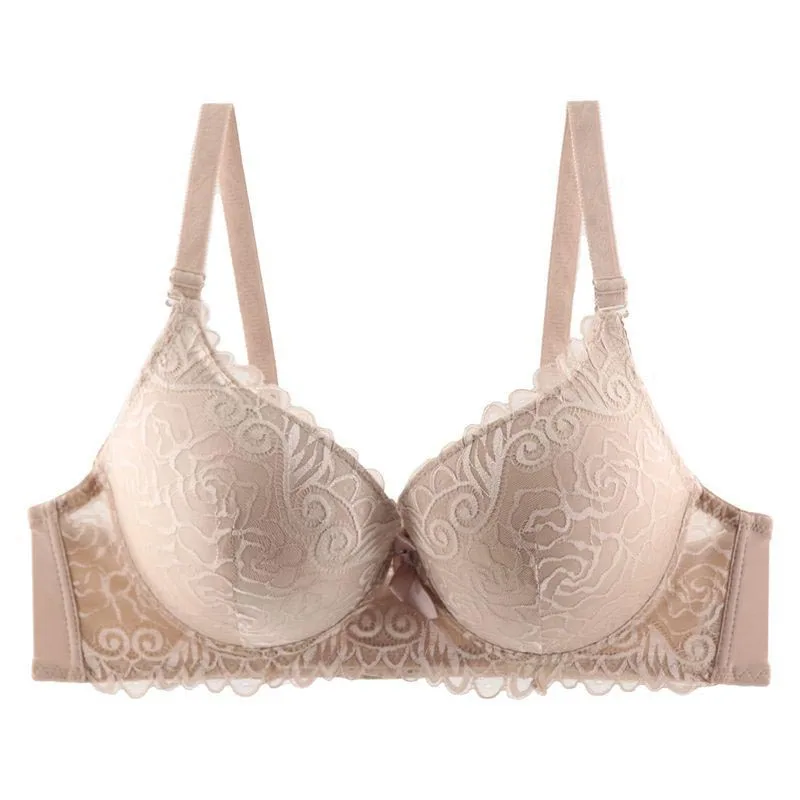 2018 сексуальный бюстгальтер цветочный кружевной бюстье прозрачный без косточек D