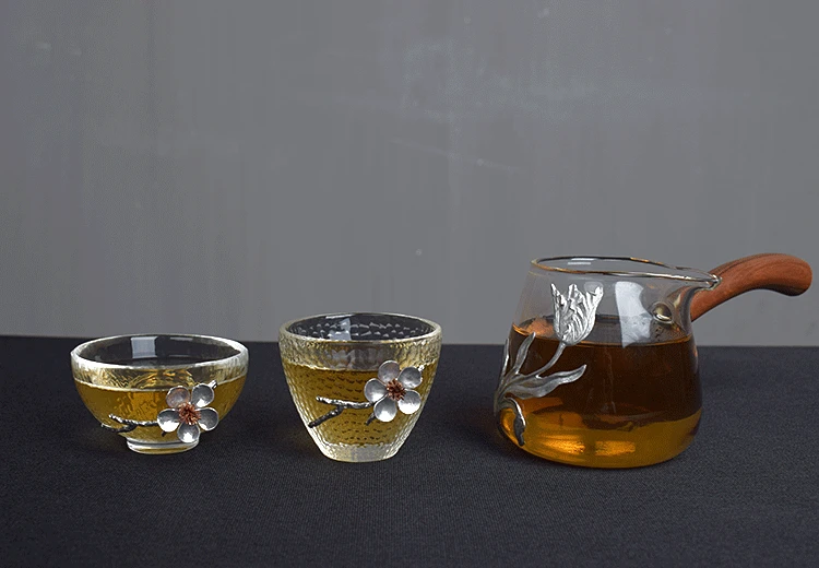 Японский стиль термостойкие прозрачные чайные чашки Cha hai китайские чайный набор кунг-фу Master Cup маленькие чайные чаши ручной работы чайная посуда