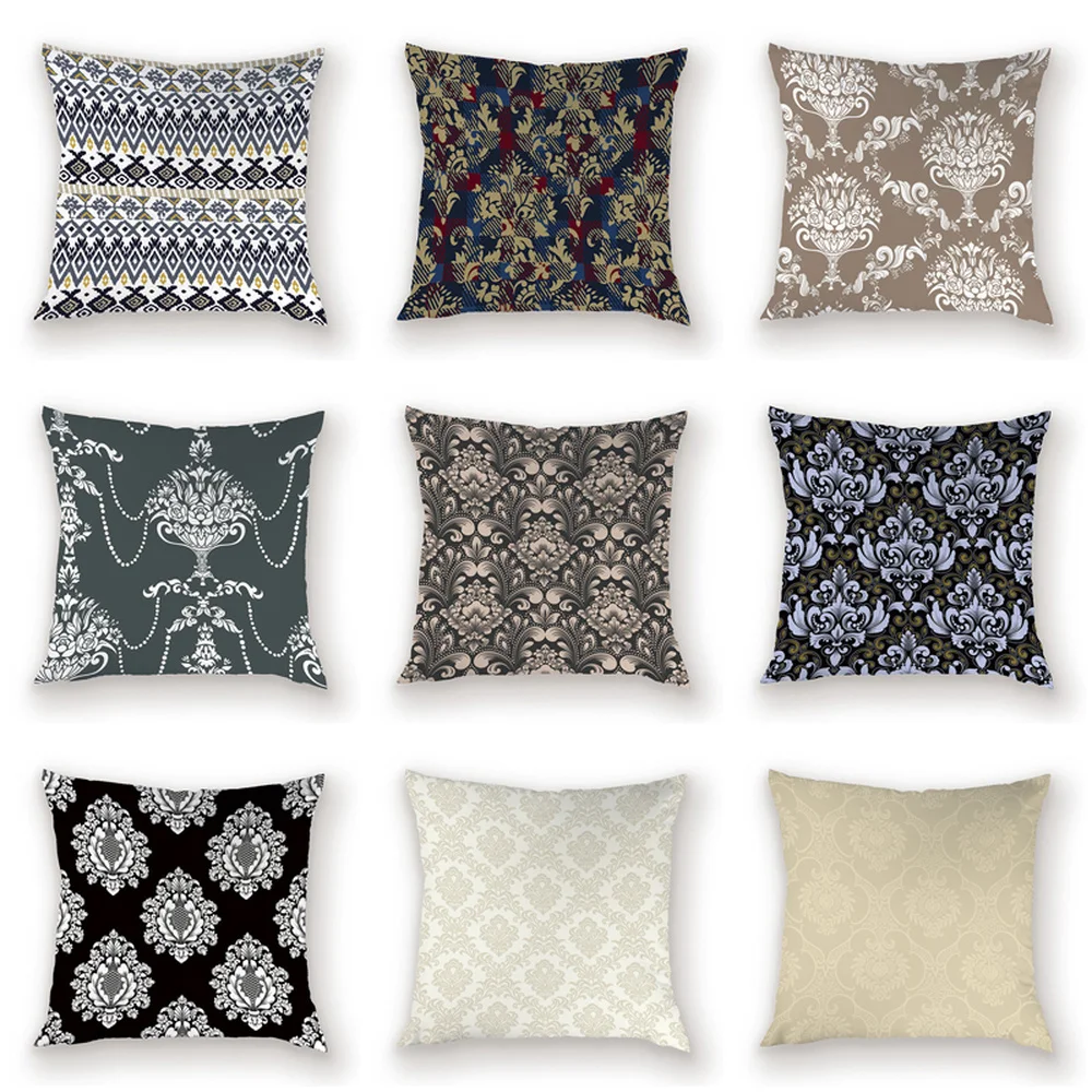 Наволочки в скандинавском стиле с геометрическим рисунком жаккардовая