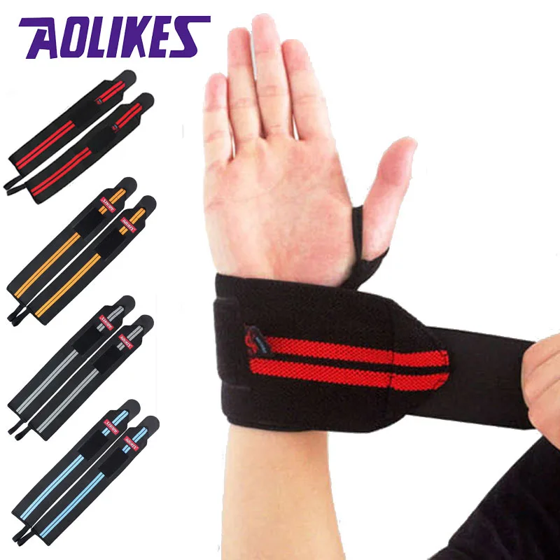 AOLIKES 1 шт. наручные Поддержка тренажерный зал Вес подъема обучение перчатки для