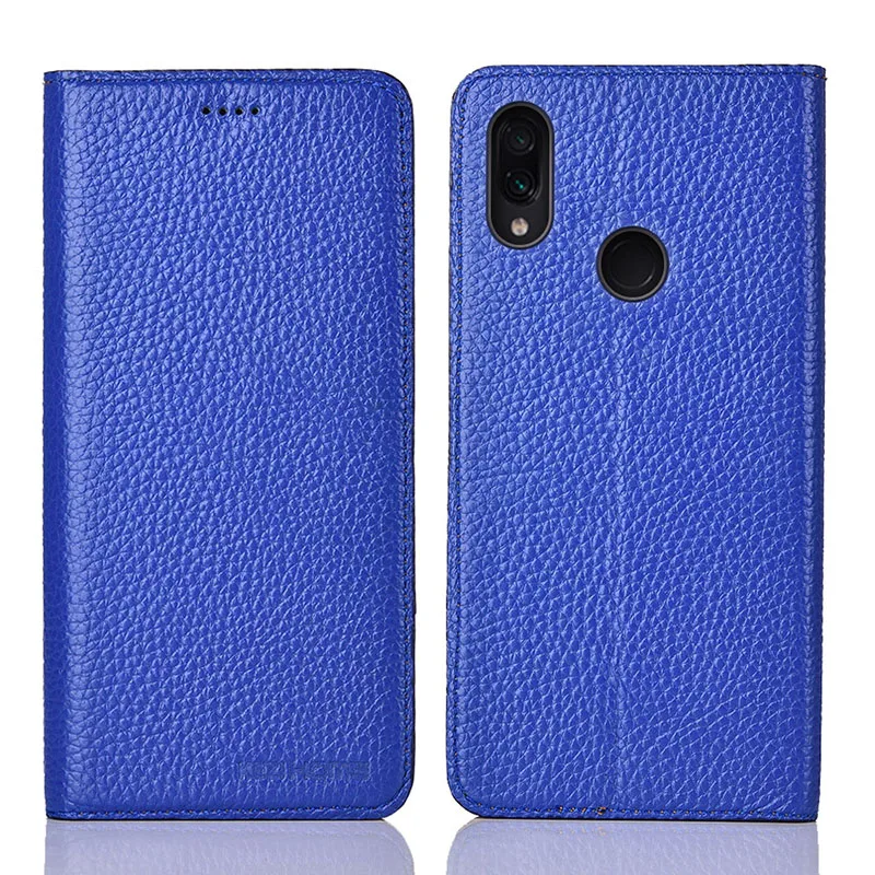 Для Xiaomi Redmi Note 7 Чехол KEZiHOME личи Натуральная кожа флип Стенд кожаный чехол Капа для Redmi Note7 чехол для телефона s