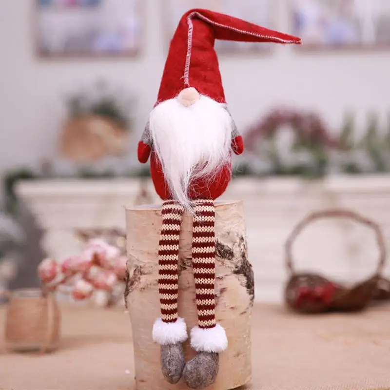 Red Green Gray Home Decor Ornament Hat Christmas Toy Doll Santa Claus Handmade No Face | Дом и сад