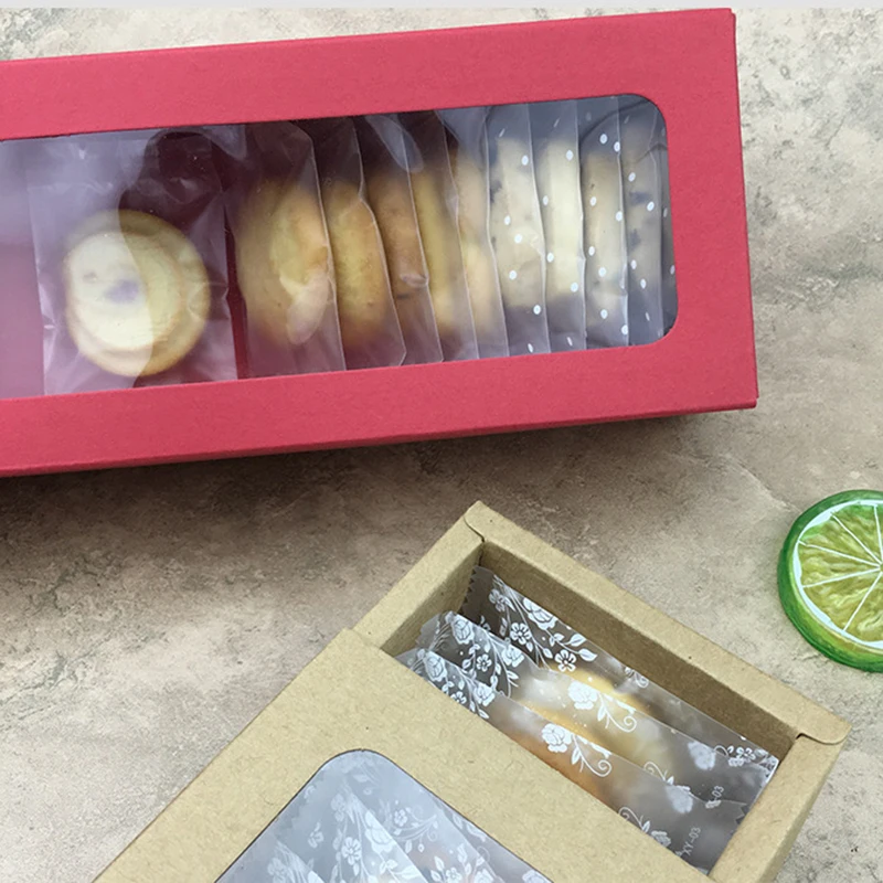 25* 9* 6 см Подарочные Картонные Коробки Коричневый / Красный / Черный Подушка Оконная Коробка с Прозрачным ПВХ Конфеты Торт Упаковка для Украшения Свадьбы
