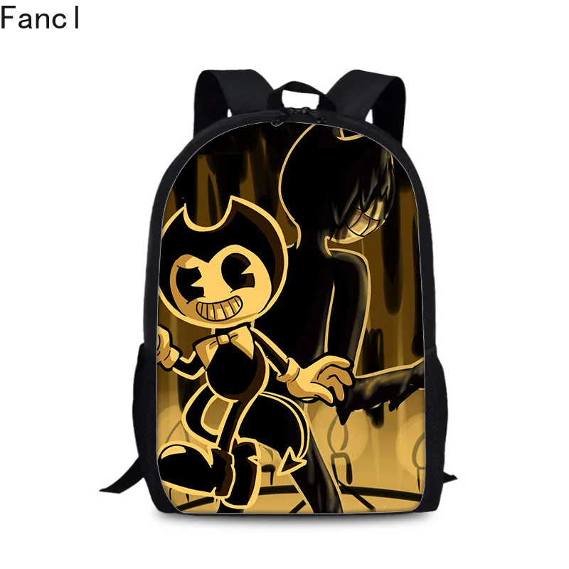 2019Hot Bendy And The Ink Machine рюкзаки для детей школьные сумки мультяшная игра 3D книга