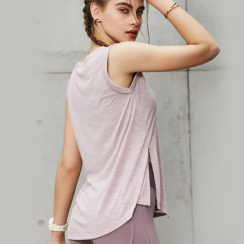 Профессиональный Спортивный Топ Slim fit фитнес женский топ для йоги летний спортивный жилет для тренировок без рукавов дышащая майка рубашка для бега