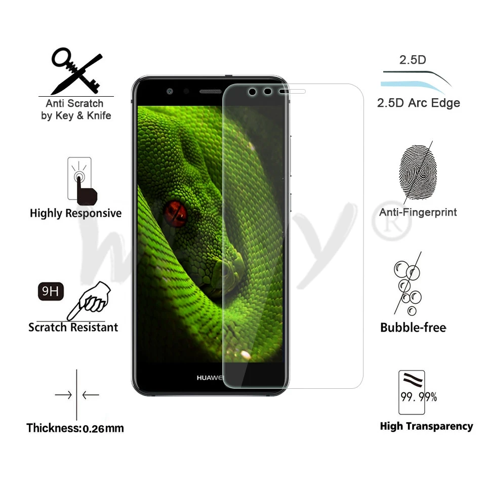 WHAY Стекло es для huawei P10 облегченное закаленное стекло 2.5D с уровнем твердости 9 H