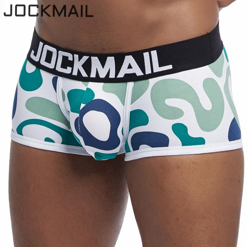 Мужские камуфляжные трусы боксеры JOCKMAIL хлопковые шорты нижнее белье для