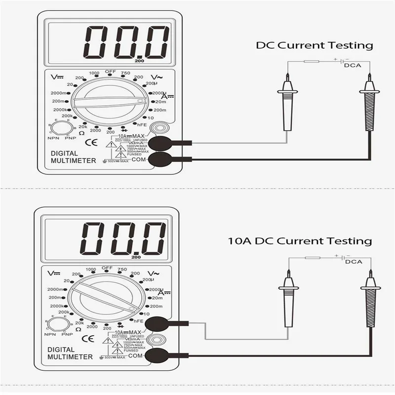 DT700B цифровой мультиметр AC DC Вольтметр Multimetro Напряжение Ток Сопротивление Тест er для электрического мультиметр диод тест
