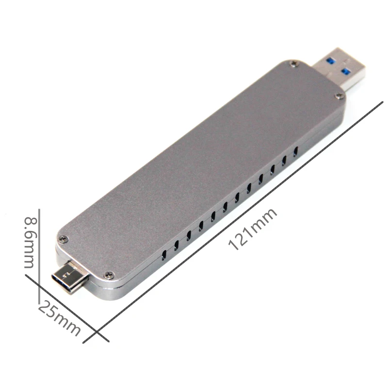 M key NVME PCI Express M.2 SSD HDD Enclosure 2 in 1 USB3.1 Type A C to PCI-E NGFF Portable Box for Samsung 960 EVO PM961 PM951