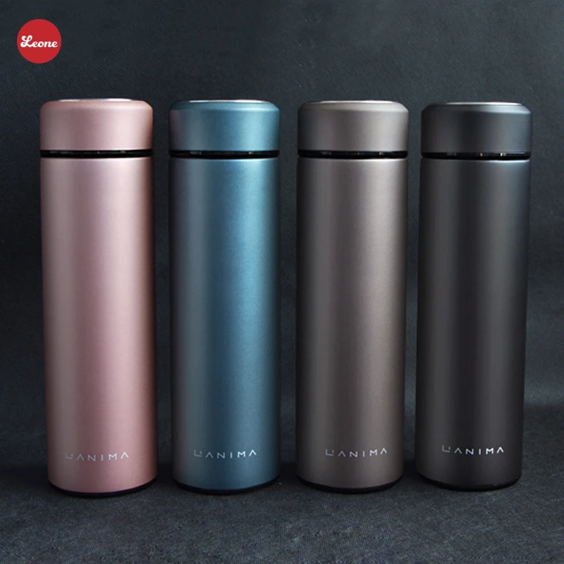 Hot 350/450ml man advanced Calmly Business Thermos Insulation Vacuum Cup Mirror cup lid Tea separated office Straight flasks | Дом и сад