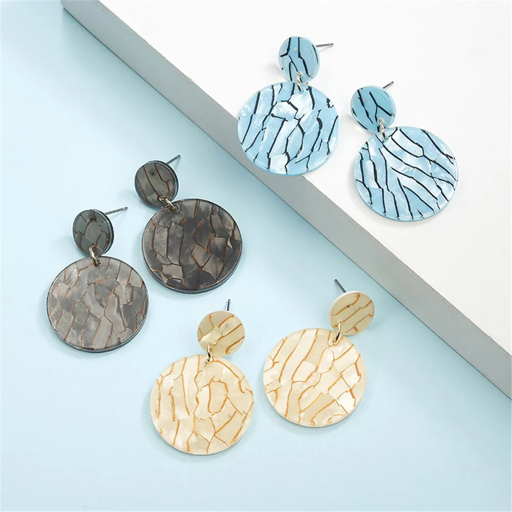 F14 большой Винтаж серьги для Для женщин золотой цвет геометрический заявление 2019