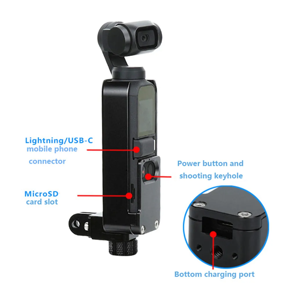 Корпус оболочки чехол для DJI OSMO Карманный карданный подвес камера Алюминиевый