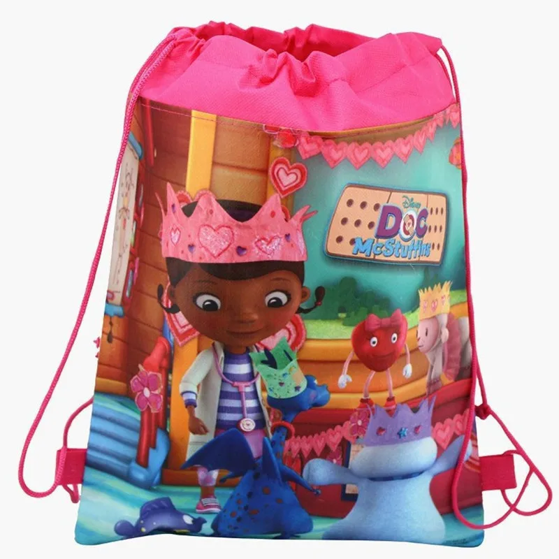 24 шт./лот детский рюкзак Doc McStuffins из нетканого материала подарочные сумки