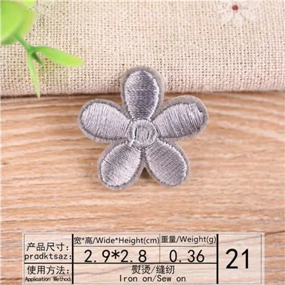 10PCS TYPE 21 10 шт. милый маленький цветок нашивки костюмы Вышивка Железо На Аппликации цветочный для детей сумки платье одежда Дешевые Patchs DIY - Цвет: 10PCS TYPE 21