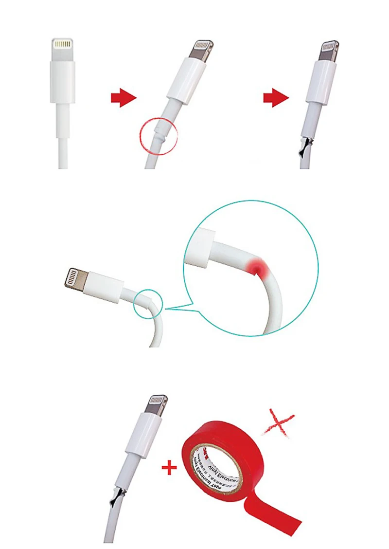 Высококачественный 2 шт./партия USB кабель для зарядки, защитный кабель для передачи данных, защитный чехол для iphone 5 5s 6 6s 7 8 plus X