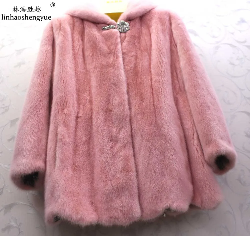 

Linhaoshengyue The 2017 Fashion Natural Fur Women's Mink Fur Coat