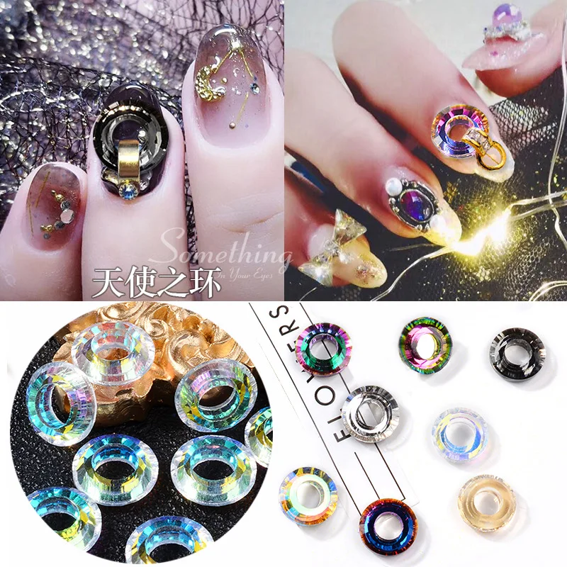 10 ярких кристаллов круглые украшения для ногтей 3D драгоценные камни ювелирные