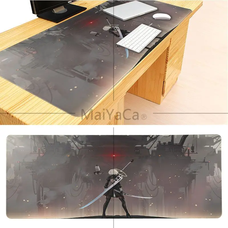 LockEdge 30x80cm MaiYaCa крутой NieR Automata jorha большой коврик для мыши PC компьютерный коврик резиновый коврик для мыши Компьютерная игра планшет коврик для мыши - Color: LockEdge 30x80cm