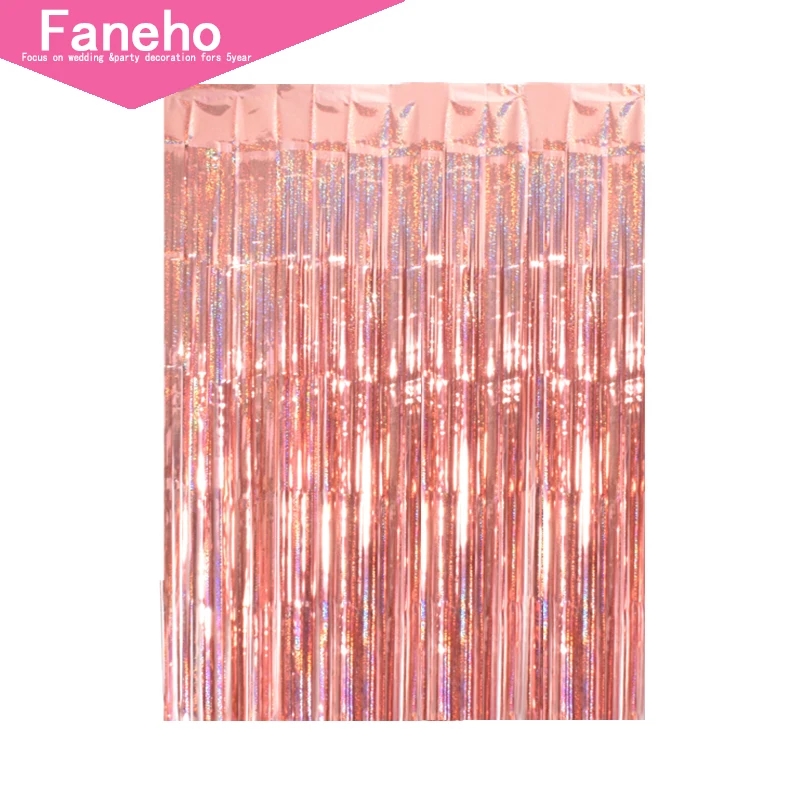 2 м Радужный фон шторы из фольги для фотосъемки товары дня рождения украшение