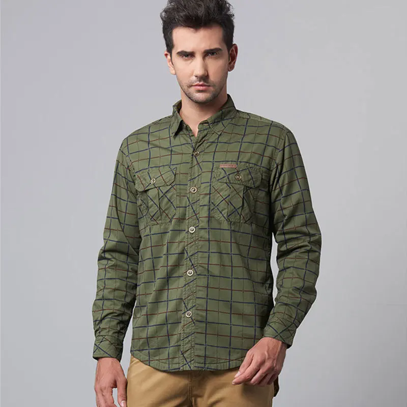 2017 M ~ 5XL новые зимние мужские приталенные теплые рубашки синего цвета из хлопка