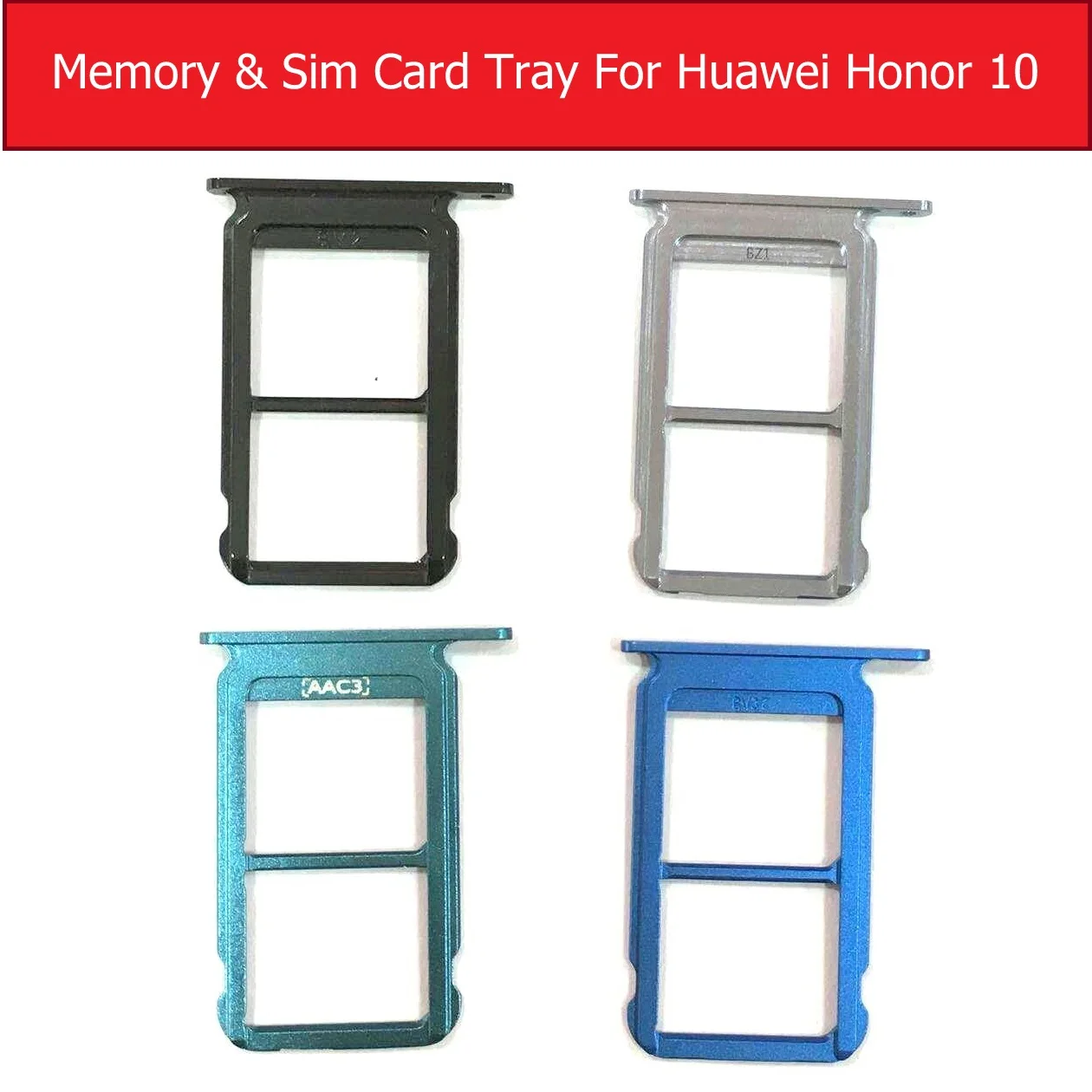 Оригинальный лоток для SIM карт и держатель Micro SD Huawei honor 10 AL10 L29 TL00 TL10 адаптер