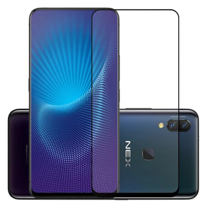 

Закаленное стекло с полным покрытием для VIVO NEX, защитная пленка для экрана, защитная пленка черного цвета