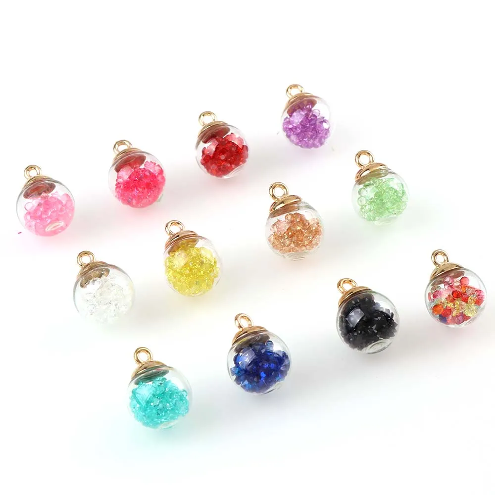 10 шт. Новый корейский стиль Красочный прозрачный стеклянный шар зыбучий песок